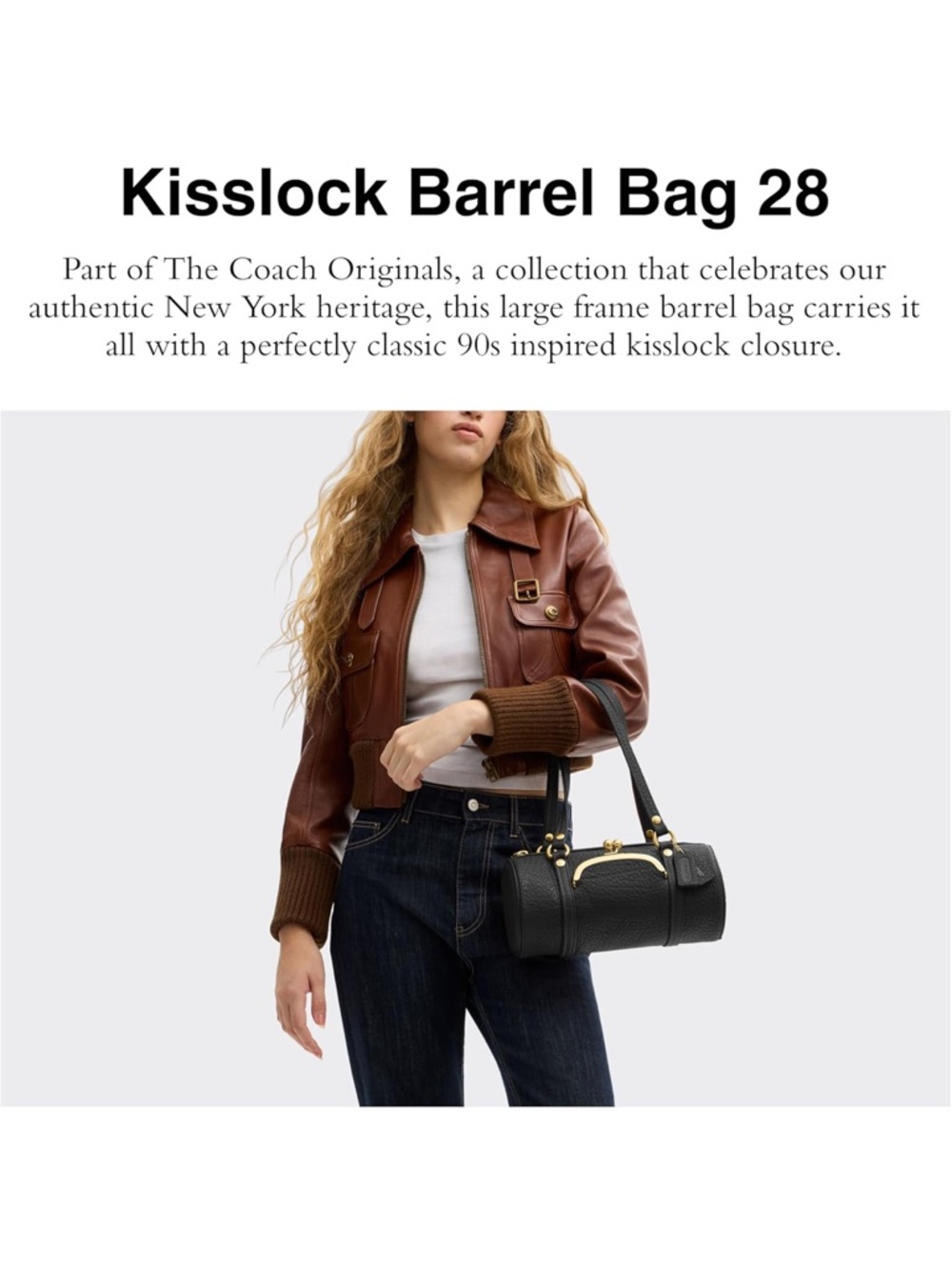 New Coach Kisslock Barrel Shoulder Bag 28 with Black and Gold - Picture 3 of 14